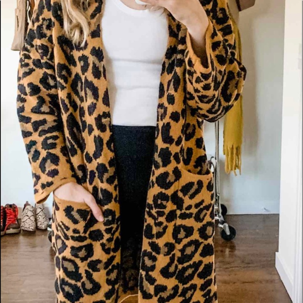 Leopard print cardigan